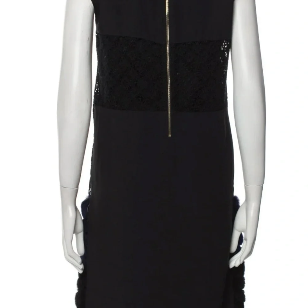 Louis Vuitton lace and mink dress